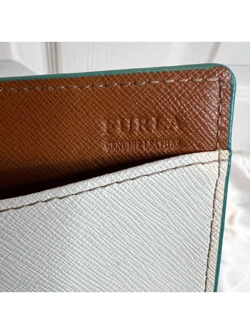 FURLA AUTHENTIC LONG BLUE ZIP AROUND WALLET - Picture 14 of 14